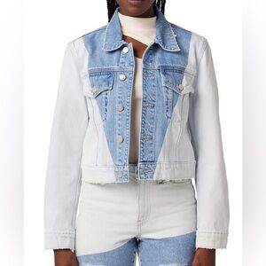 EUC🤍Hudson Jeans Gia Classic Trucker Denim Jacket Small Extracted Triangle